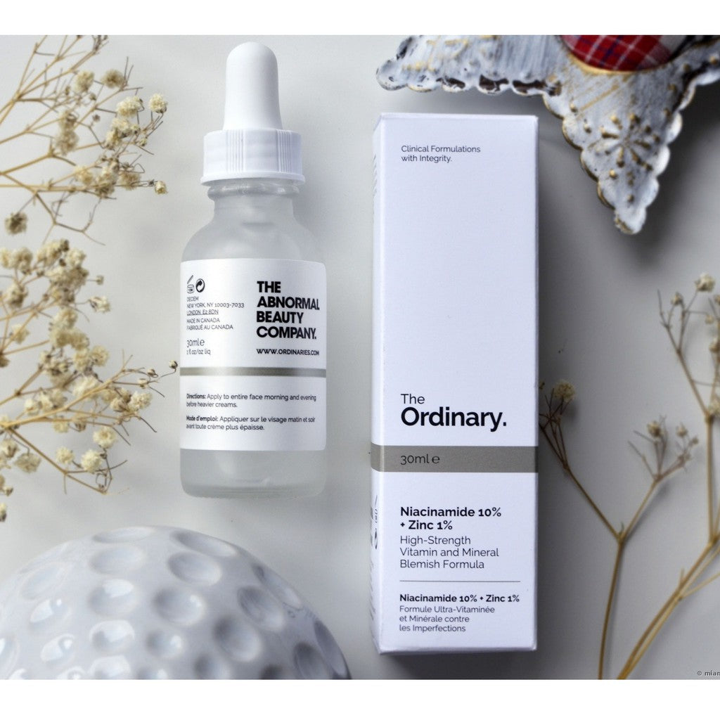 (FREE HOME DELIVERY) The Ordinary Niacinamide 10% + Zinc 1% – 30ml Serum For All Skin Types